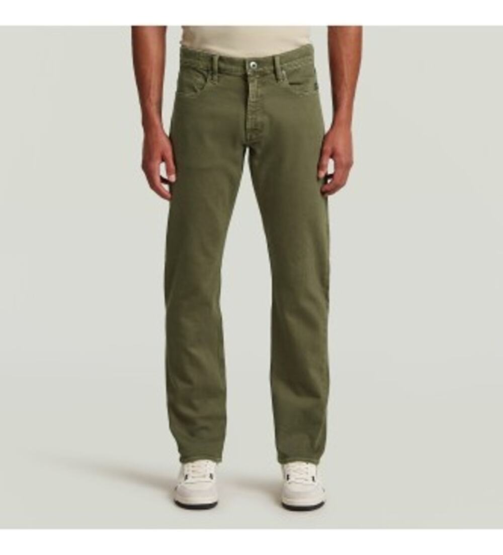 G-STAR Raw Mosa Straight Mid-Waist Cotton Denim Jeans Wren Green 31x30